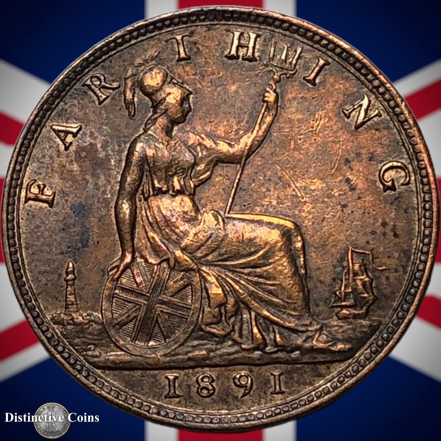 Great Britain 1891 Farthing 1/4d GB4307