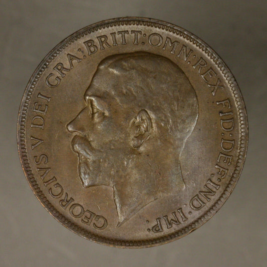 Great Britain 1921 Penny AU/ UNC