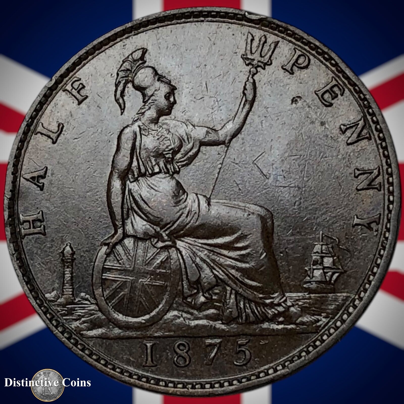 Great Britain 1875 Half Penny 1/2d GB5520