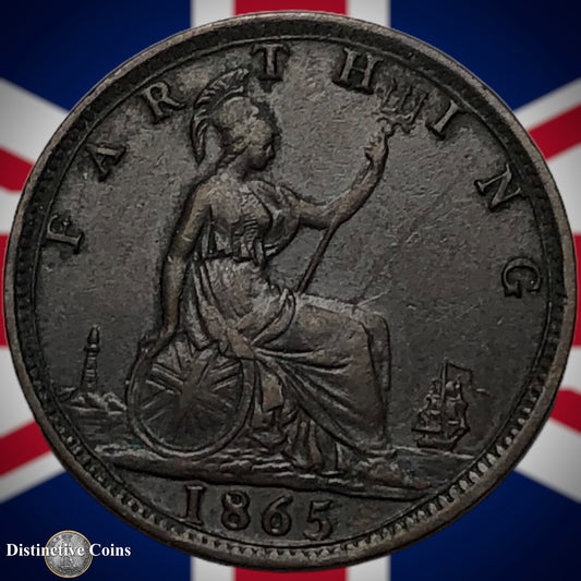 Great Britain 1865 Farthing 1/4d GB3526