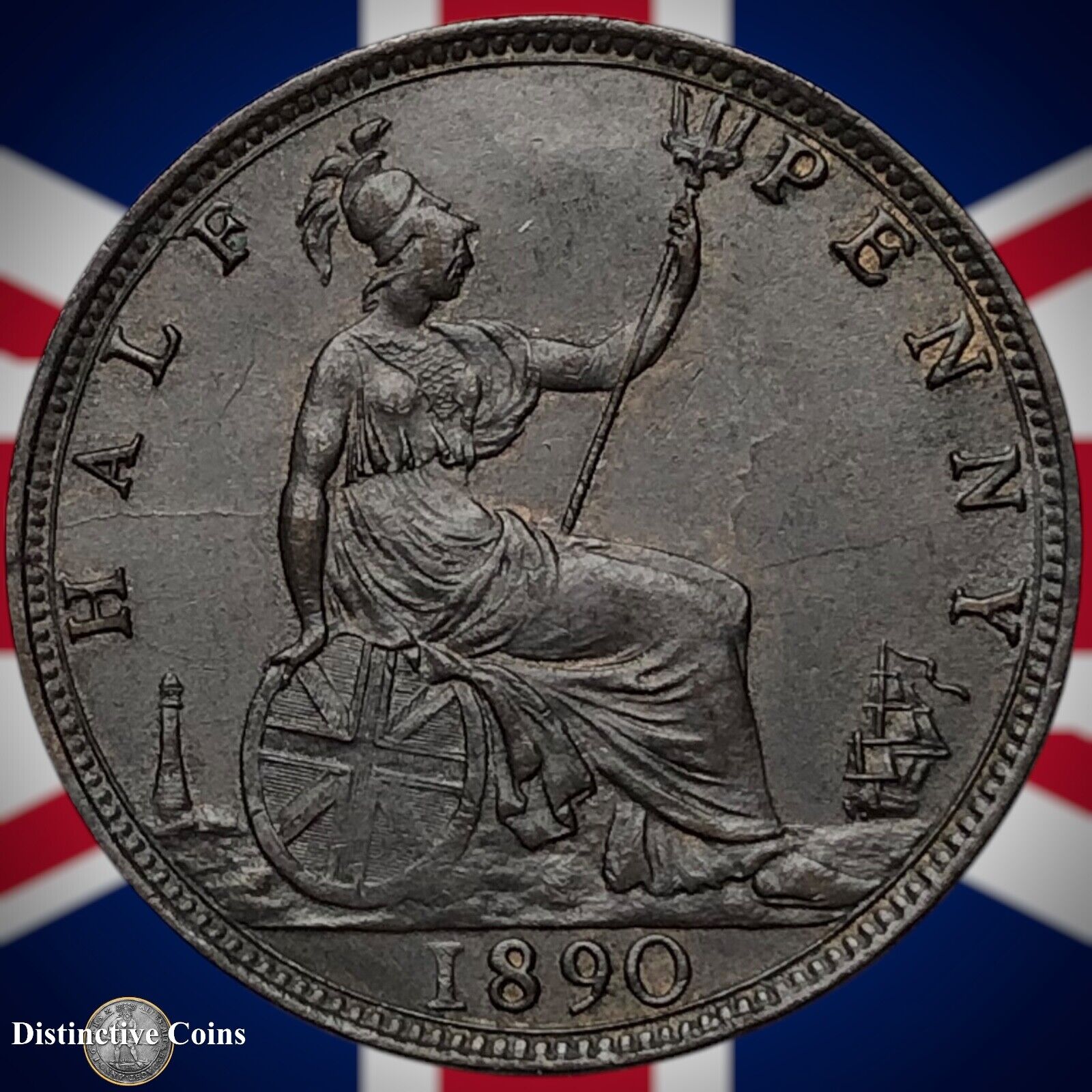 Great Britain 1890 Half Penny 1/2d GB5668