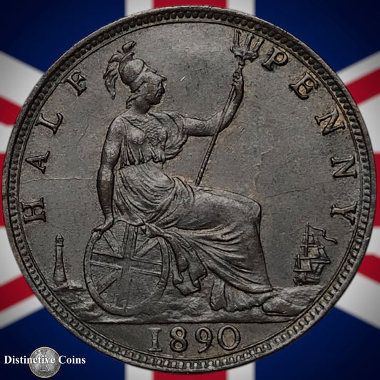 Great Britain 1890 Half Penny 1/2d GB5668