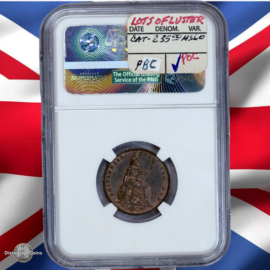 Great Britain 1826 Farthing NGC AU details - GBS035
