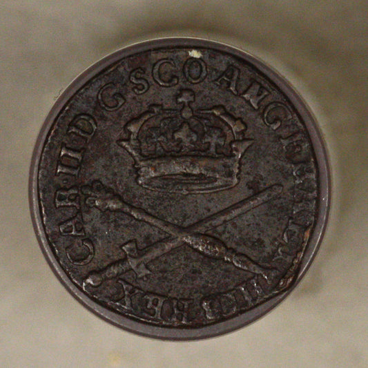 Scotland 1677 (2 Pence) Turner IIIB for HIB Error Porous XF