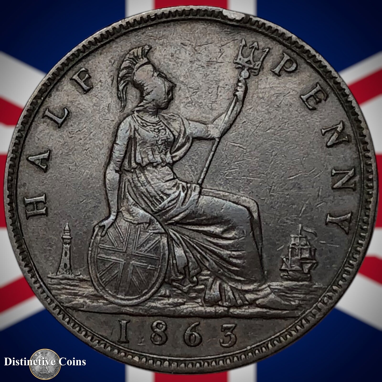 Great Britain 1863 Half Penny 1/2d GB5455