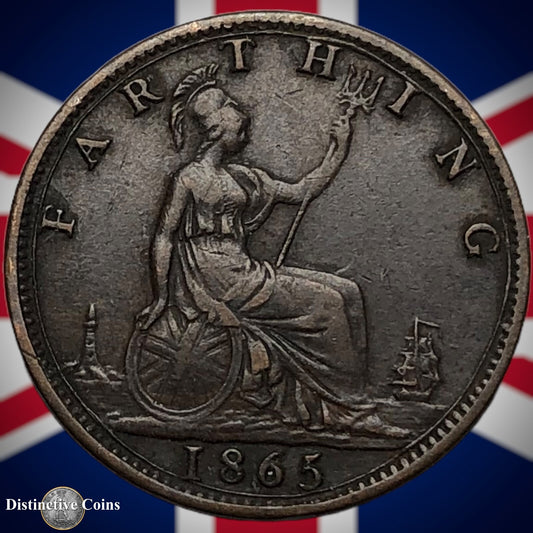 Great Britain 1865 Farthing 1/4d GB3524
