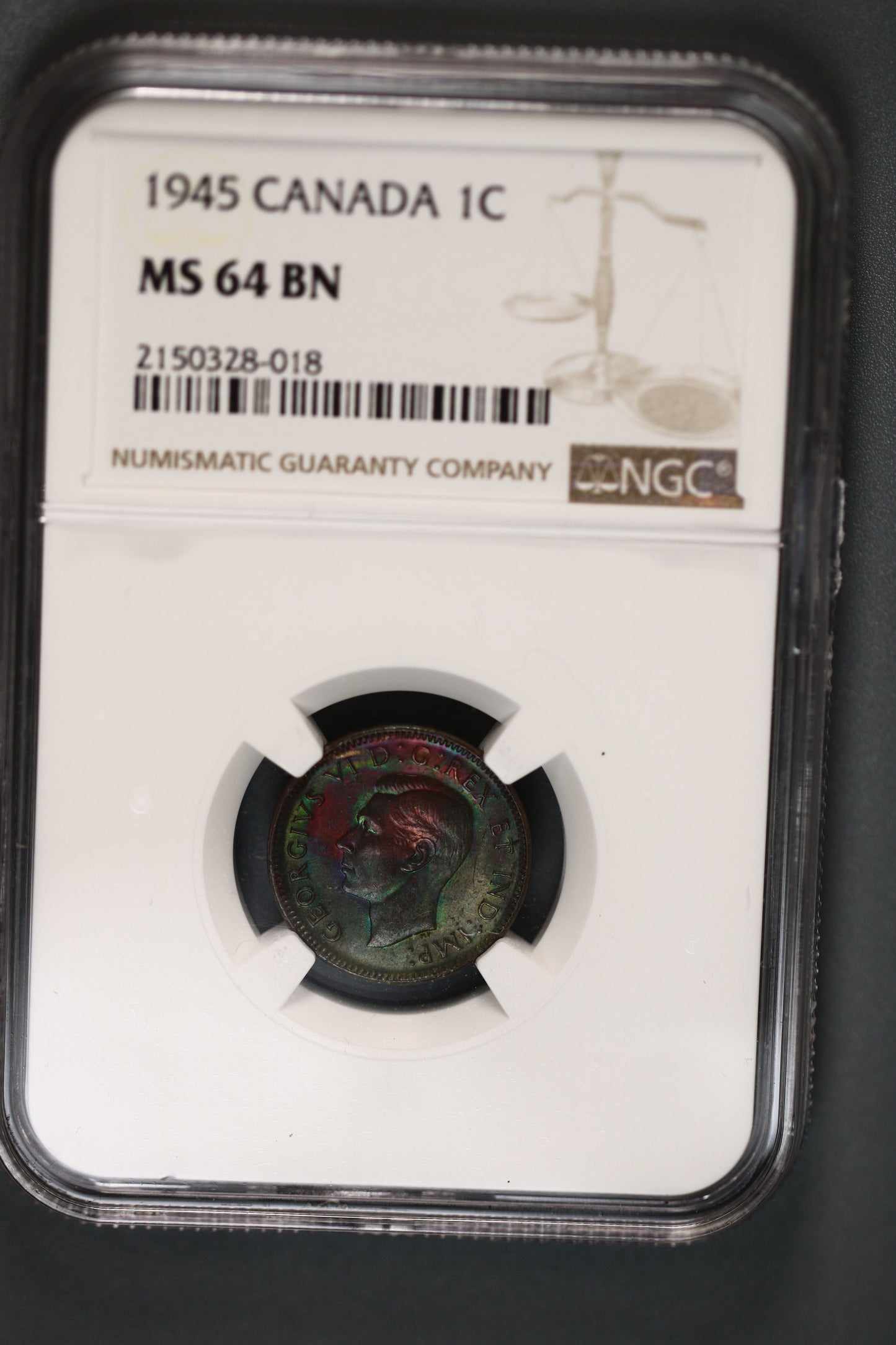 Canada 1945 1 Cent MS-64 S793