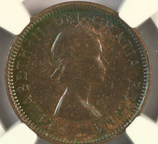 Canada 1953 One Cent No Shoulder Fold MS-65 S791