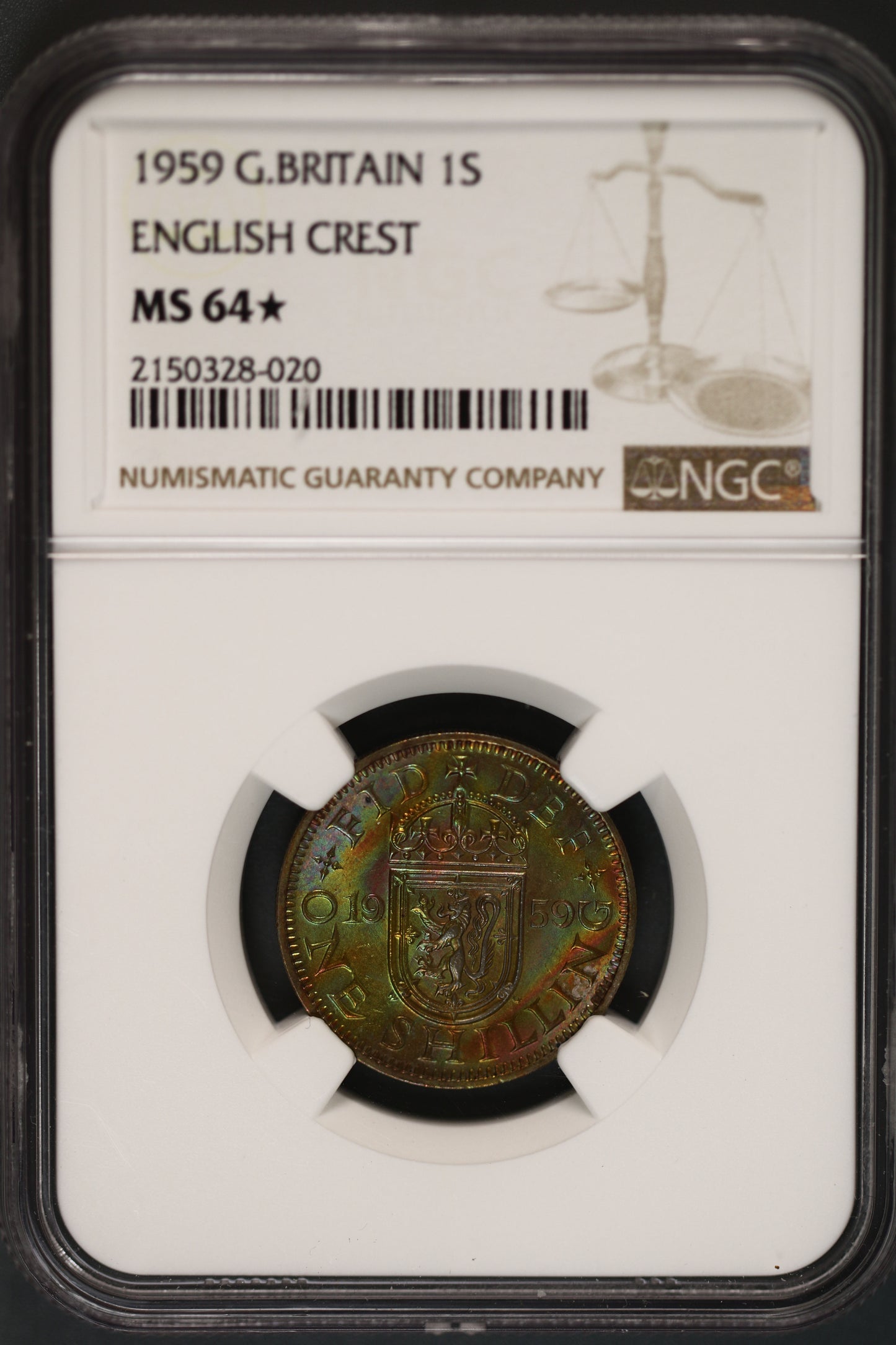 Great Britain 1959 1 Shilling English Crest MS-64 S795
