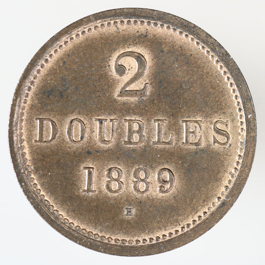 Guernsey 1889 H 2 Doubles "Rare" A3600
