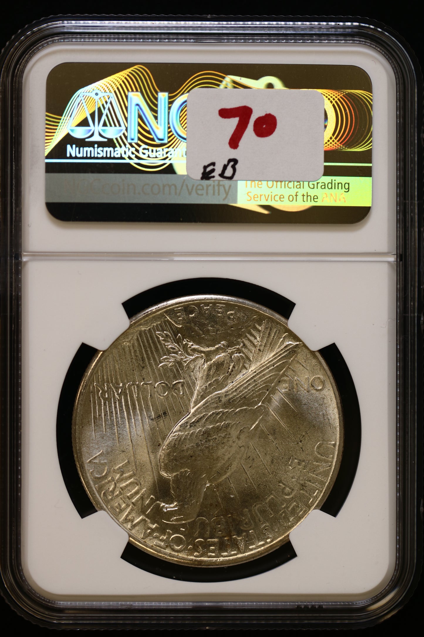 US 1925 Peace Silver Dollar MS-63 NCG S800