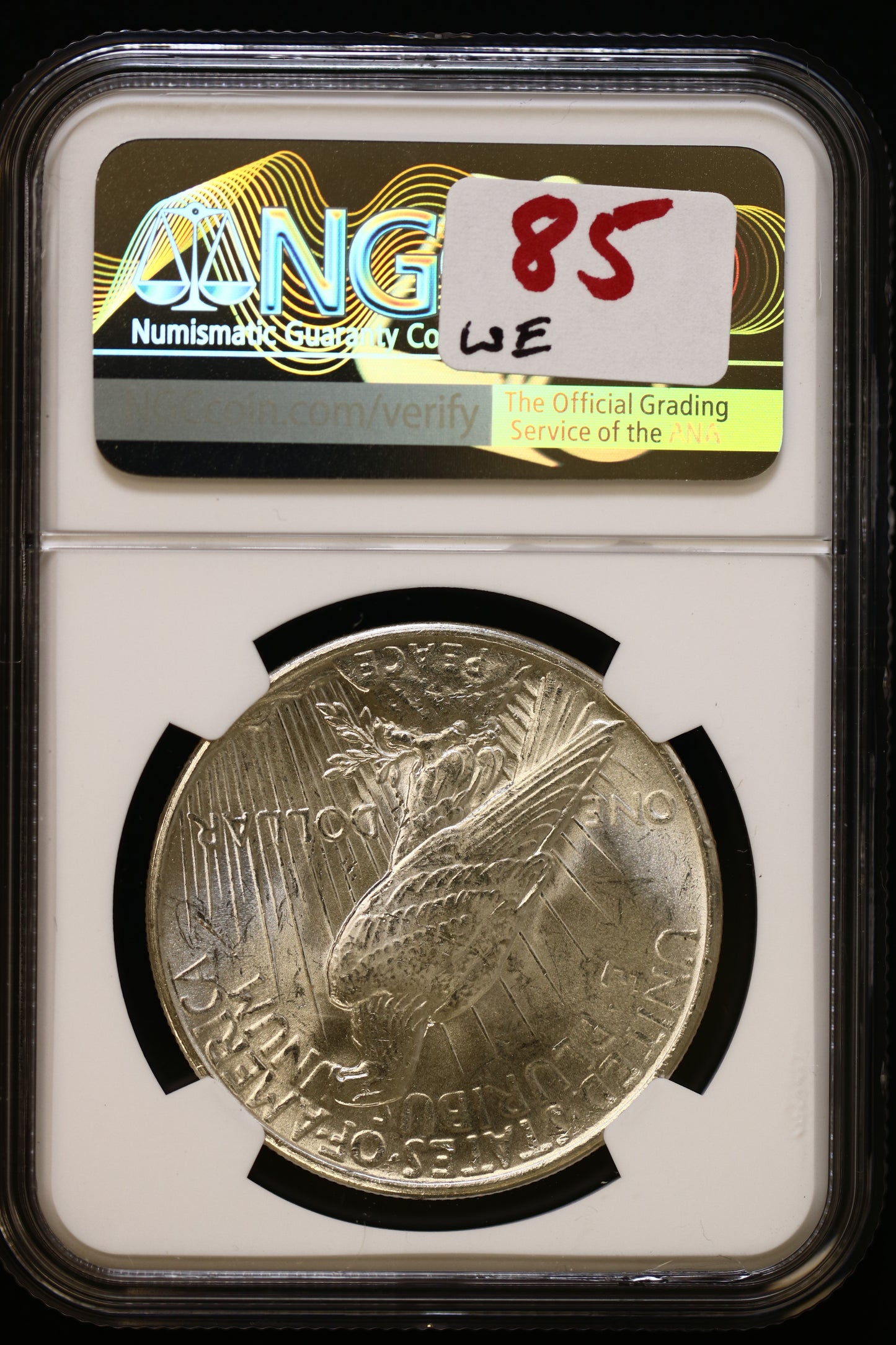 US 1925 Peace Silver Dollar MS-64 NCG S801