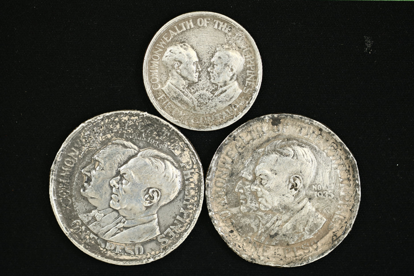 Philippines 1936 Sea Salvage Subic Bay Hoard (Set of Three) A3488