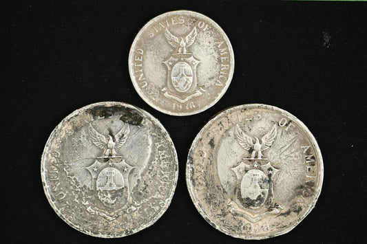 Philippines 1936 Sea Salvage Subic Bay Hoard (Set of Three) A3488