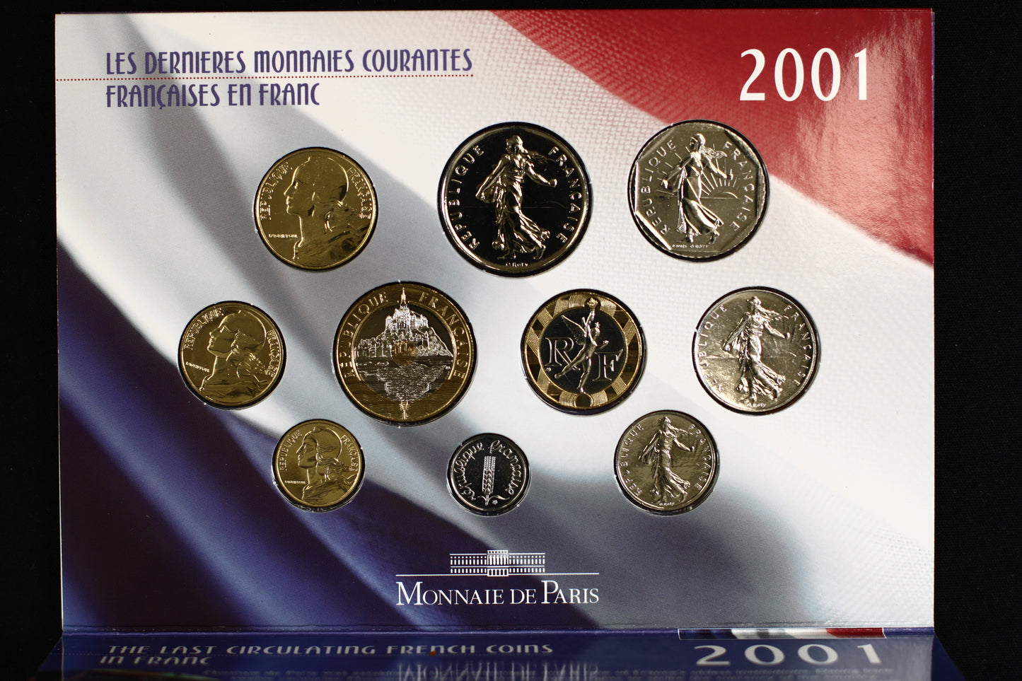 France 2001 Monnaie de Paris "Brillant Universel" (BU) set B478