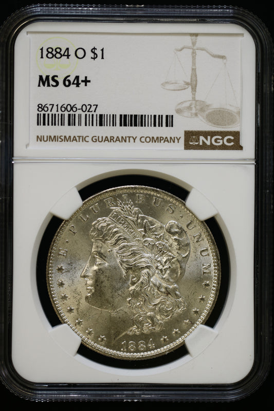 US 1884-O Morgan Silver Dollar MS-64+ NCG S830