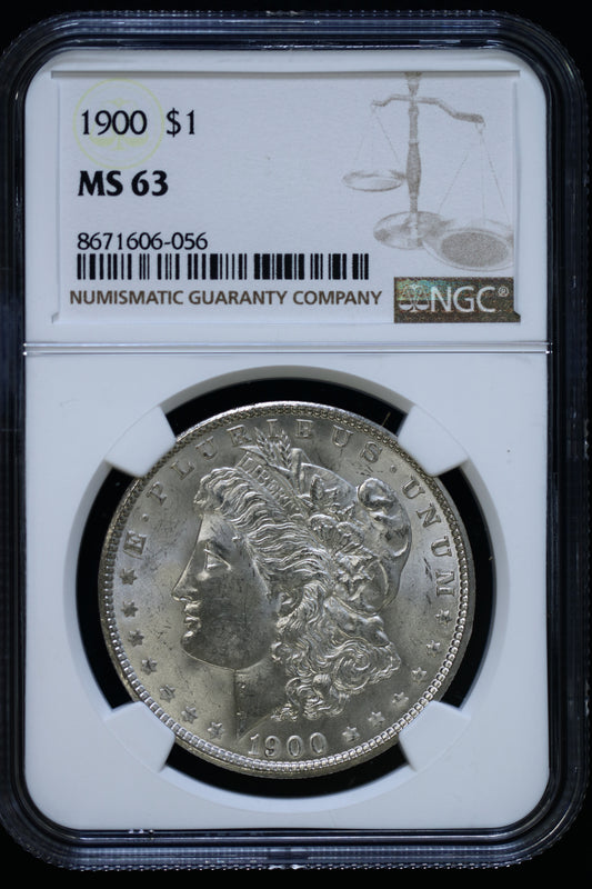 US 1900 Morgan Silver Dollar MS-63 NCG S851