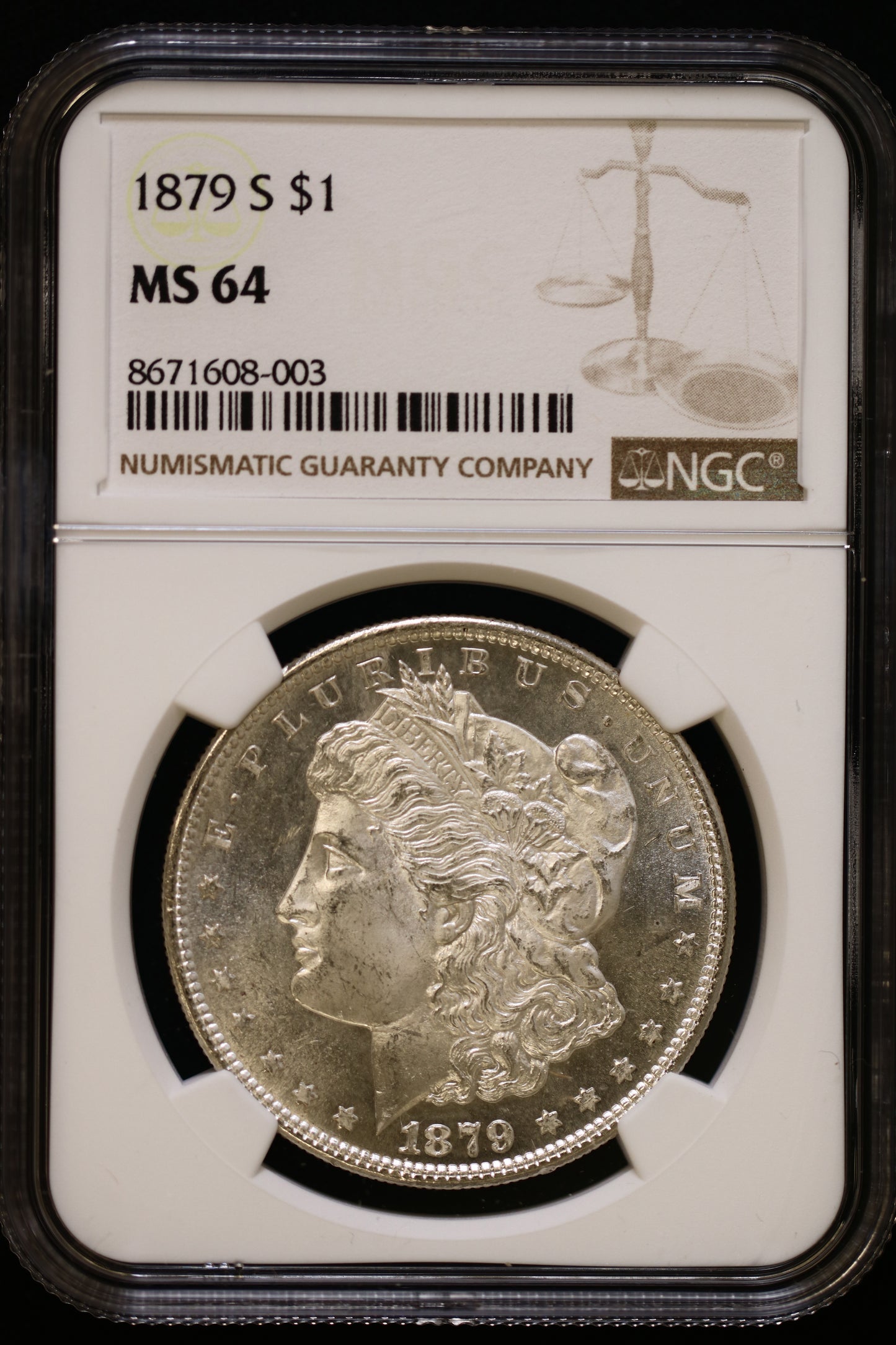 US 1879-S Morgan Silver Dollar MS-64 NCG S805