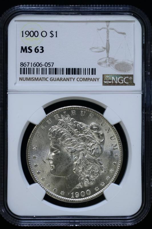 US 1900-O Morgan Silver Dollar MS-63 NCG S852