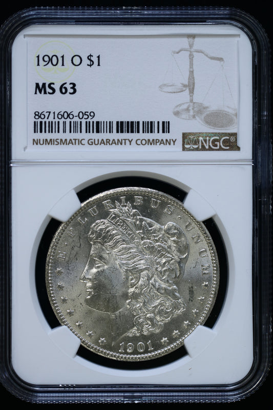 US 1901-O Morgan Silver Dollar MS-63 NCG S853