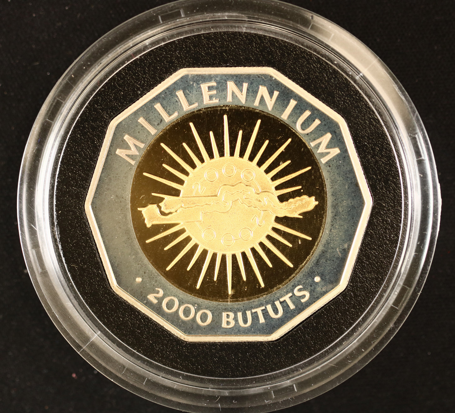 Gambia 1999-2000 Millennium 2000 Bututs silver proof coin B590