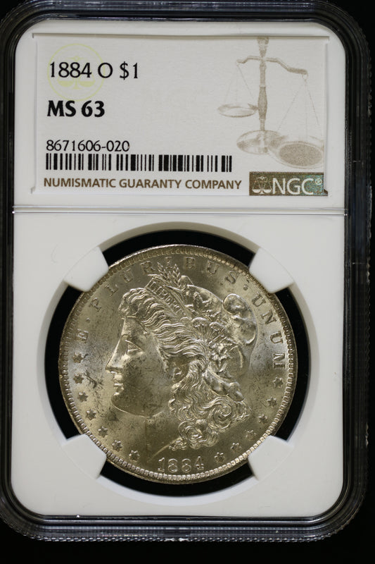 US 1884-O Morgan Silver Dollar MS-63 NCG S813