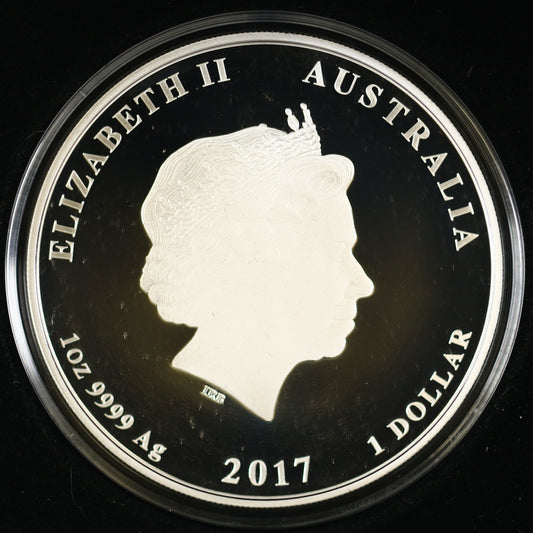 Australia 2017 1 Dollar Proof Silver Year of the Rooster coin C013