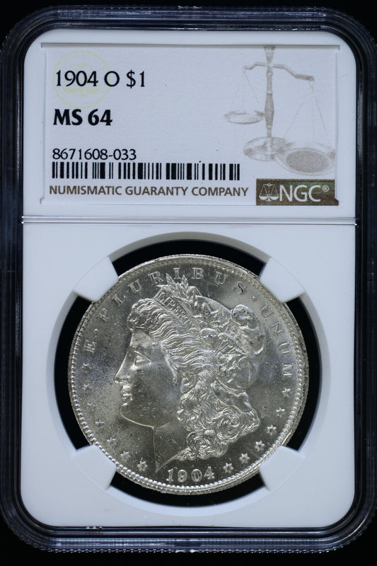 US 1904-O Morgan Silver Dollar MS-64 NCG7 S8567