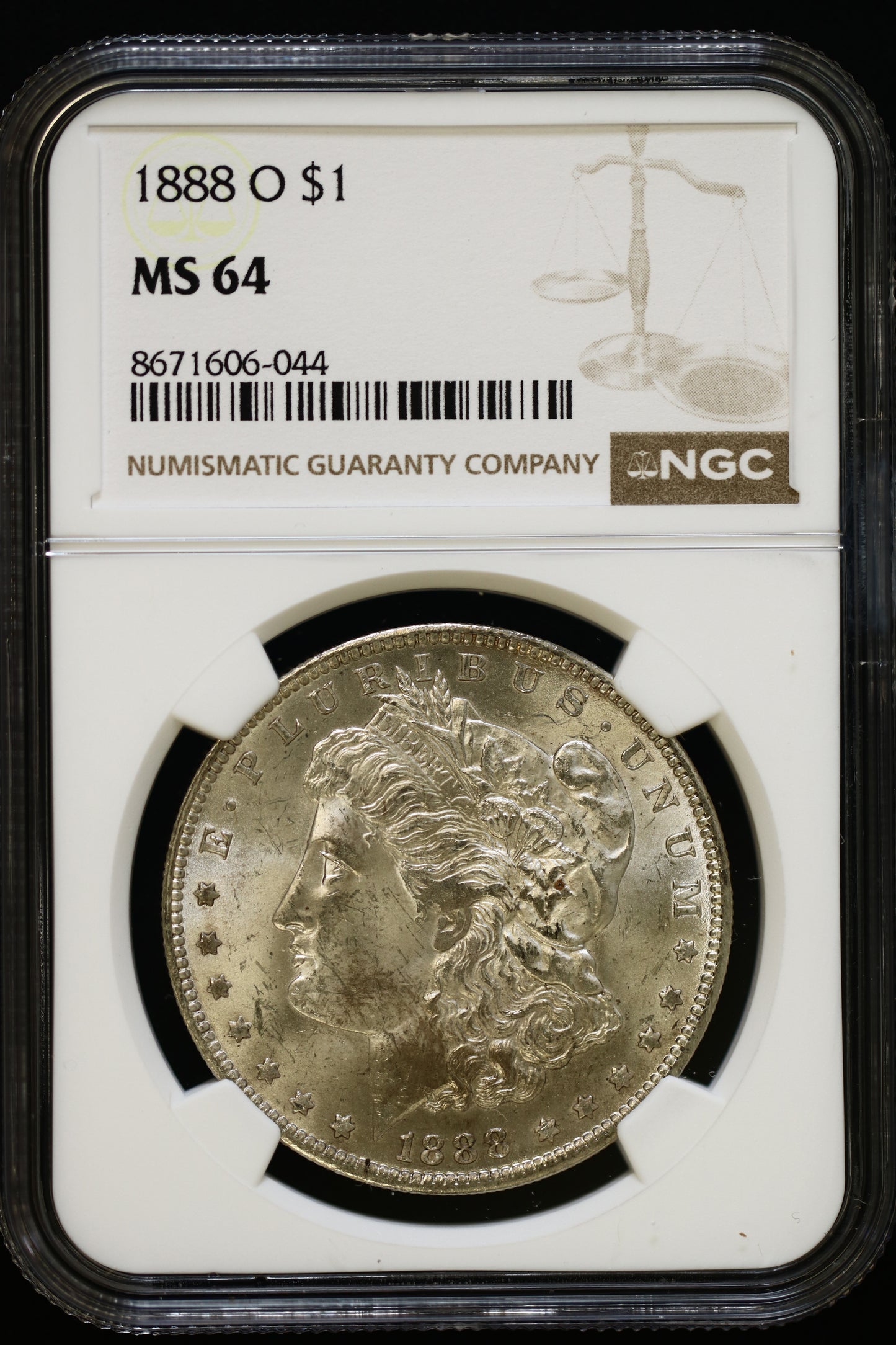 US 1888-O Morgan Silver Dollar MS-64 NCG S842