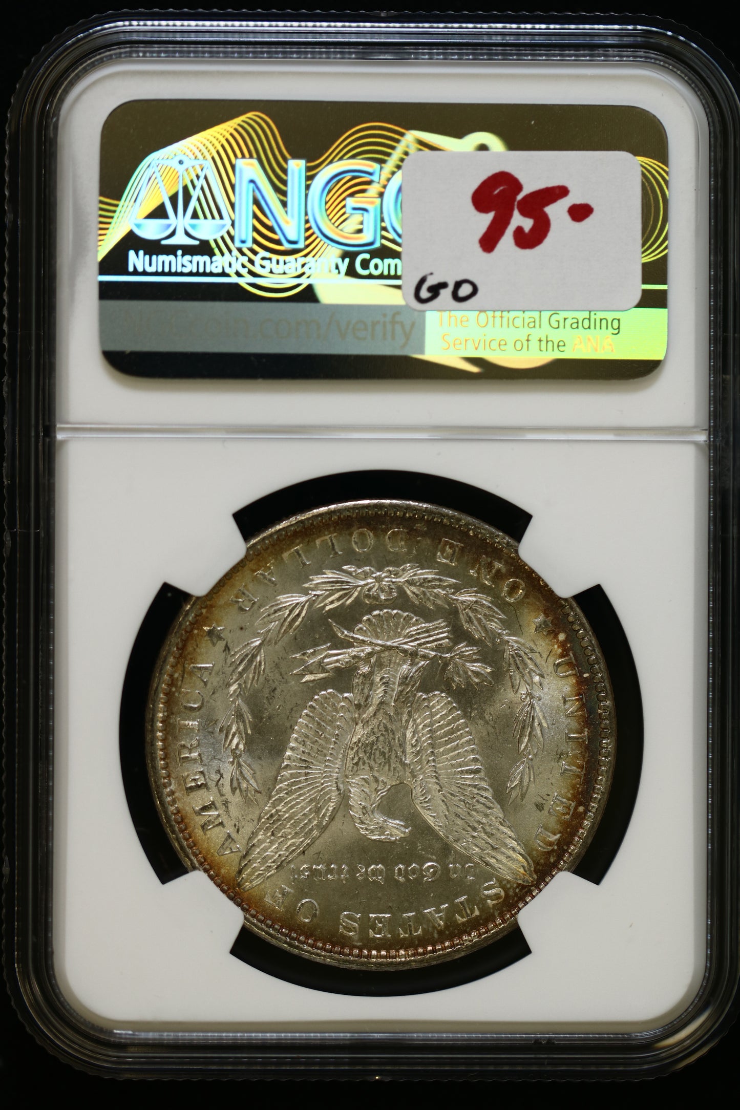 US 1889 Morgan Silver Dollar MS-63 NCG Toned S843