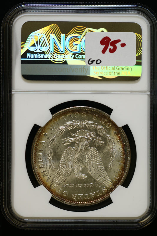 US 1889 Morgan Silver Dollar MS-63 NCG Toned S843