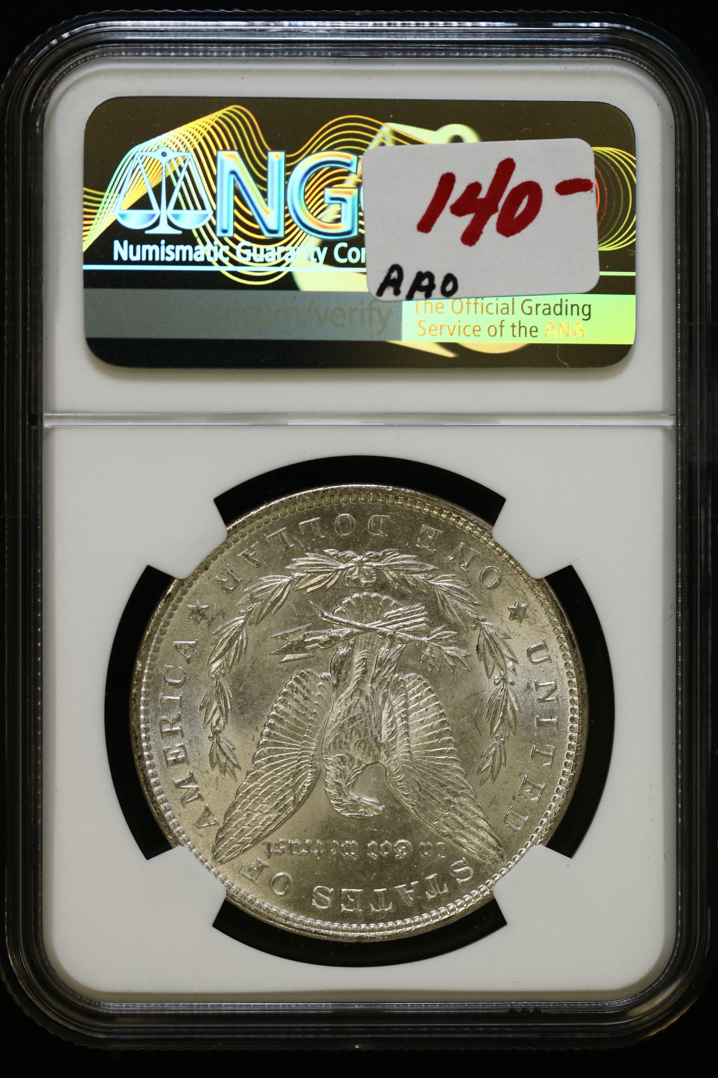 US 1890 Morgan Silver Dollar MS-63 NCG S844