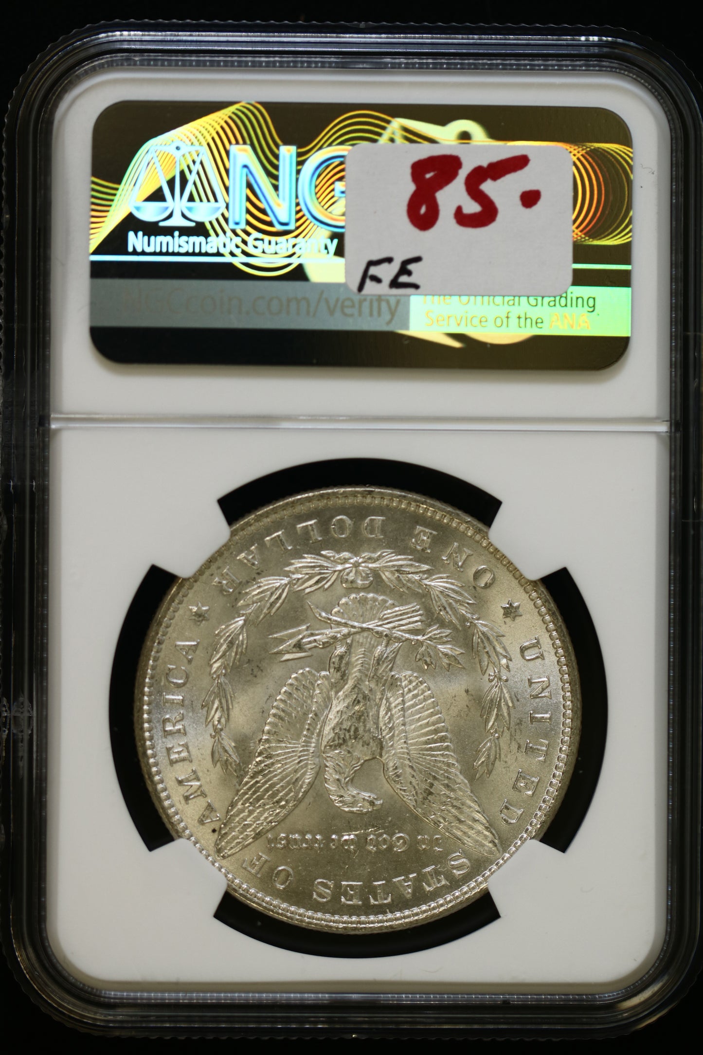 US 1896 Morgan Silver Dollar MS-63 NCG S845