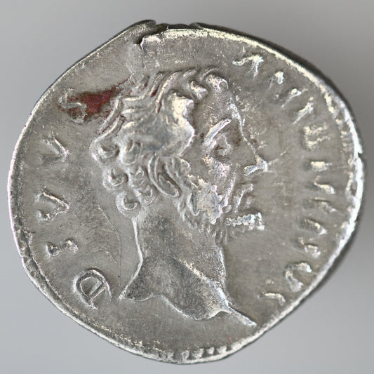 Roman Imperial Divus Antonus Pius 161 AD Denarius A3614