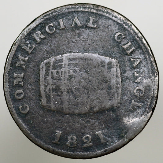 Upper Canada 1821 Halfpenny Token A2631