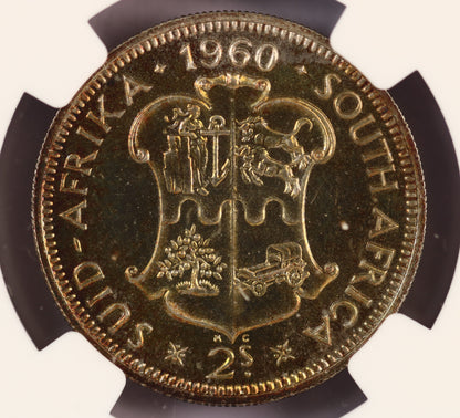 South Africa 1960, 2 Shilling PF-66 S797