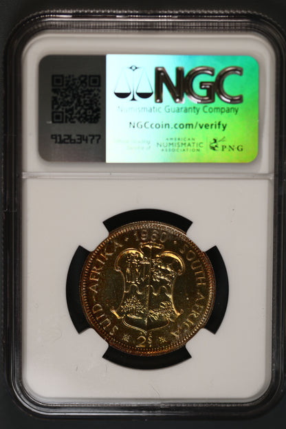 South Africa 1960, 2 Shilling PF-66 S797