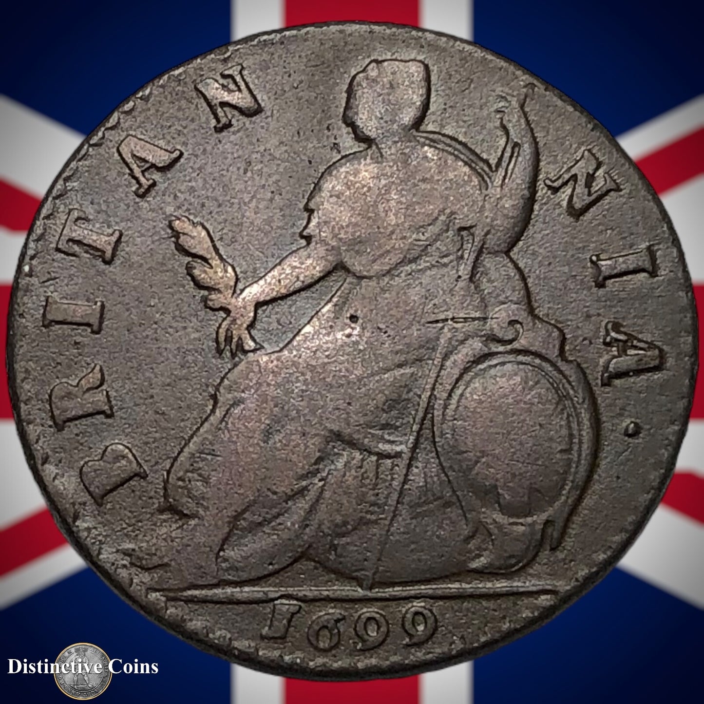 Great Britain 1699 Half Penny 1/2d GB5018