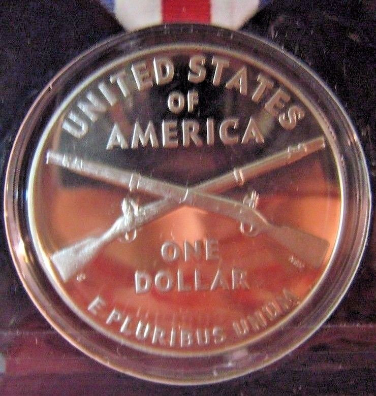 2012 U.S. Mint Infantry Soldier Silver Dollar w/dog tag 