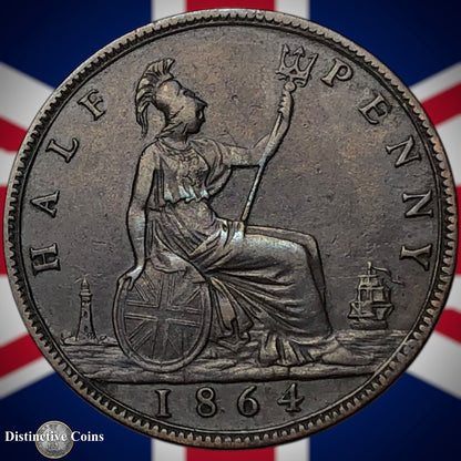 Great Britain 1864 Half Penny 1/2d GB5465