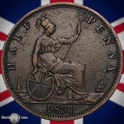 Great Britain 1891 Half Penny 1/2d GB5678