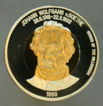 Mongolia 1999 500 Tugrik Goethe Proof  A590