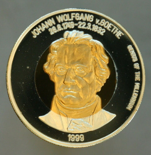 Mongolia 1999 500 Tugrik Goethe Proof  A590
