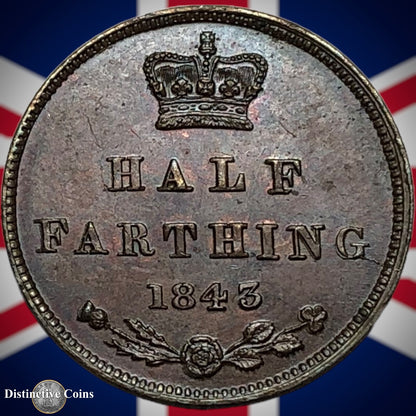 Great Britain 1843 Half Farthing 1/2 Penny GB3071