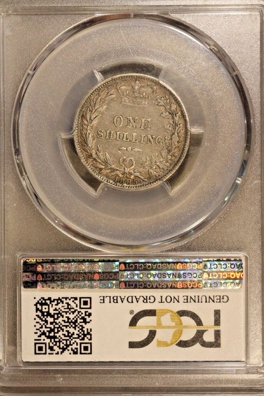 1885 Great Britain Shilling PCGS Genuine Bent XF Detailed 