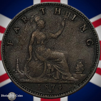 Great Britain 1874 H Farthing 1/4d GB3719
