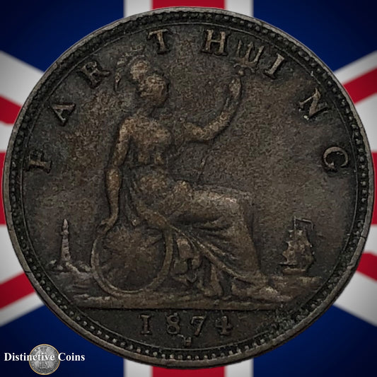 Great Britain 1874 H Farthing 1/4d GB3719