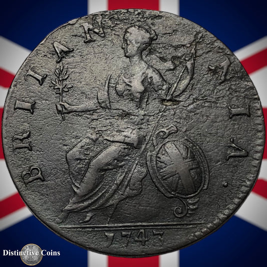 Great Britain 1743 Half Penny 1/2d GB5083