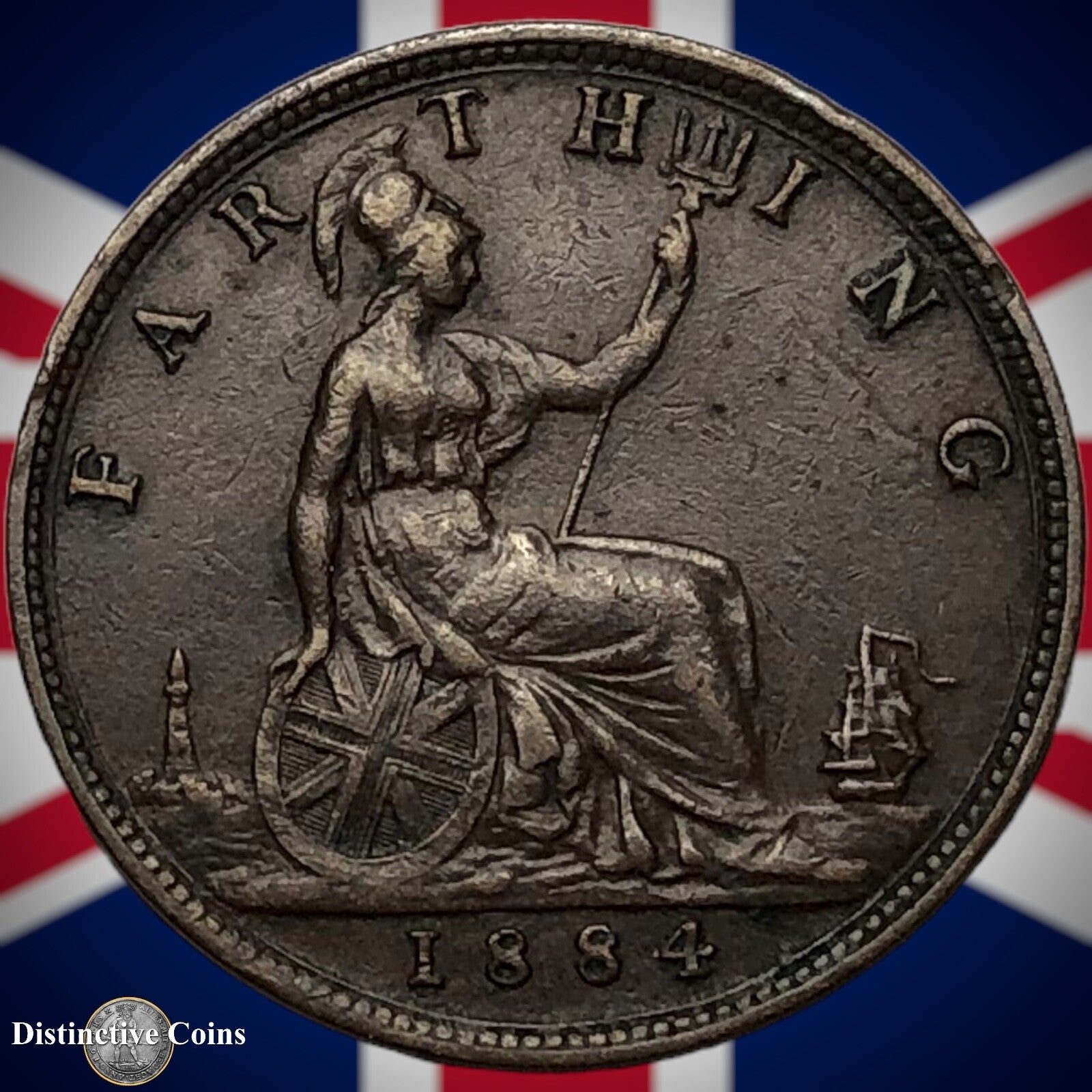 Great Britain 1884 Farthing 1/4d GB4100