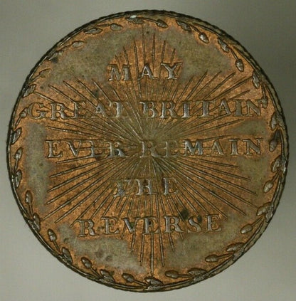 Great Britain Middlesex 1/2 Penny Political Token 1794 Map of France  UNC  A2470